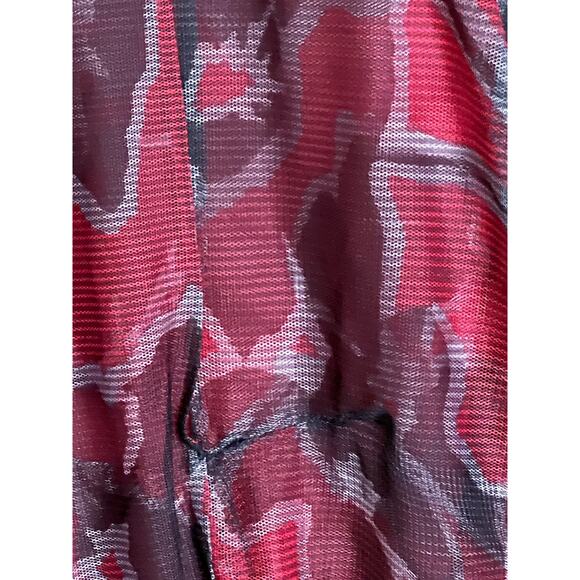 Halston Cherry Sleeveless Tulle Dress size 14 - Picture 7 of 13